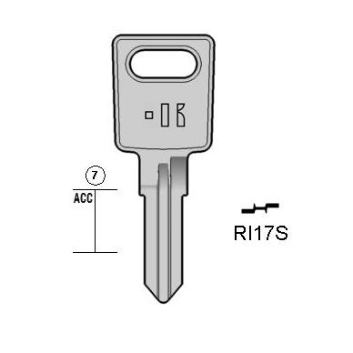 Cilindersleutel staal, RI17S, RO69, RO-39, R35, 1873, RN59, L469