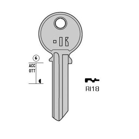 Cilindersleutel staal, RI18, RO41, RO-29D, NE51, RN4