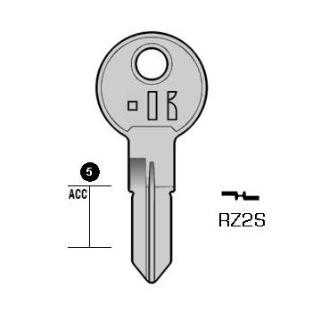Cilindersleutel staal, RZ2S, REN2R, RE-2D, RN9R, 1624, RNZ2L, L079