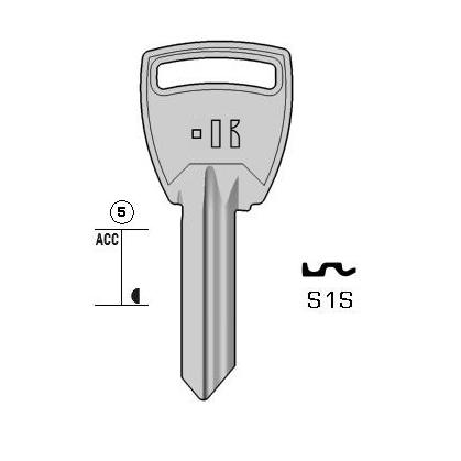 Cilindersleutel staal, S1S, SI1R, SOFI-1I, SO5S, SOF10L