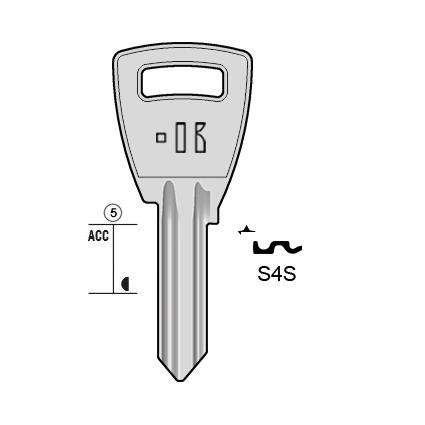 Cilindersleutel staal, S4S, SI4R, SO4S, SOF13L