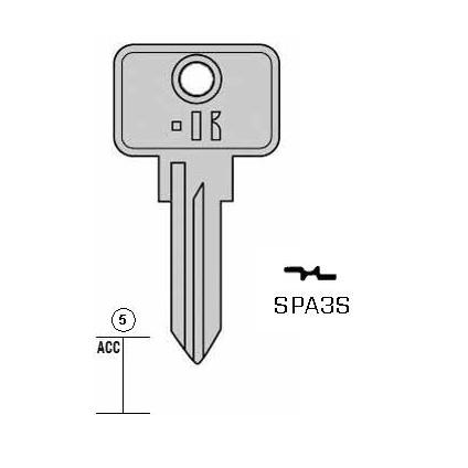 Caravansleutel staal, SPA3S, SSA3R, SI-1D, SIA3R, SSP3
