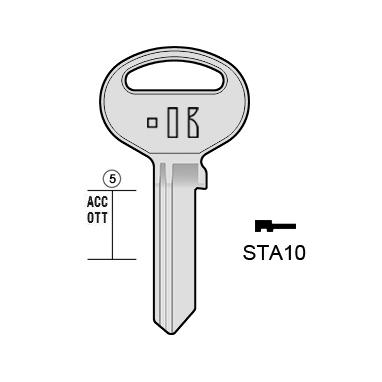Cilindersleutel staal, STA10, STA10, STA-3D, SR7, STR8