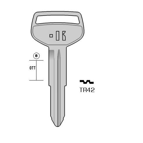 Autosleutel staal, TR42, TOY38R, TOYO-20D, TY35R, 1489, TY41