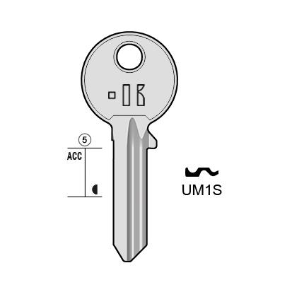 Cilindersleutel staal, UM1S, UC1R, UCEM-1I, UE5S, UCM10L