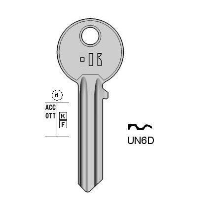Cilindersleutel staal, UN6D, UL054, U-6D, U6D, 707SL, UNL6, L519