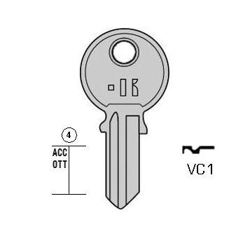 Cilindersleutel staal, VC1, VAC1, VA-3