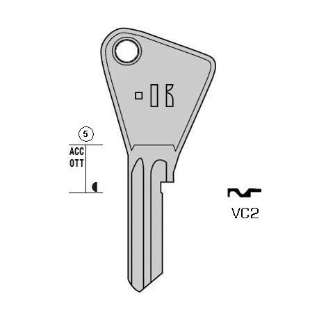 Cilindersleutel staal, VC2, VAC2, VA-8D, VC5D, 782, VA14, L526