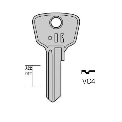 Cilindersleutel staal, VC4, VAC14, VA-12D, VC5D1, 924,5K, VA23