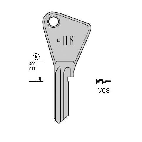 Cilindersleutel staal, VC8, VAC48, VA-36, VCPP, VA145, L530