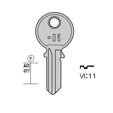 Cilindersleutel staal, VC11, VAC46, VA-31D, VC5PD, 1032L, VA73, L527