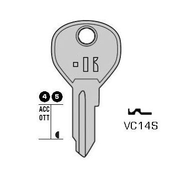 Cilindersleutel staal, VC14S, VAC25, VA-4, VC11, 1034, VA12, L528