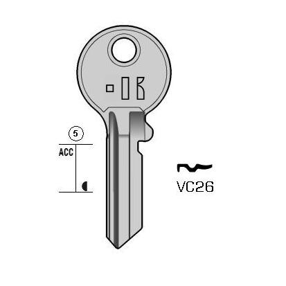 Cilindersleutel staal, VC26, VAC151, VA-75D, VC88, VA148