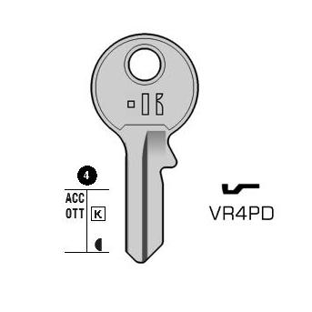 Cilindersleutel staal, VR4PD, VI084, VI-4IP, V4PD, 594K, VRO4P, L541
