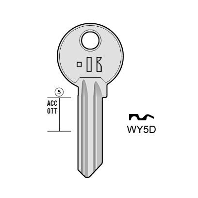 Cilindersleutel staal, WY5D, WA1, WA-5D, W5D, 494,5L, WLY5