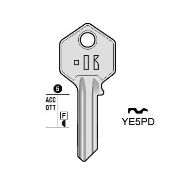 Cilindersleutel staal, YE5PD, YA7, YA-3D, YI5PD, YAL5P