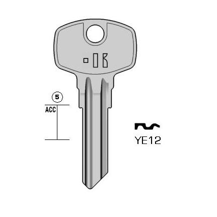 Cilindersleutel staal, YE12, YA89, YA-79D, YI5DJ, YAL94