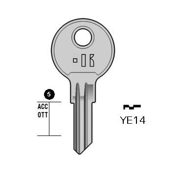 Cilindersleutel staal, YE14, YA18, YA-27D, YU3, 1024, YAL26, L561