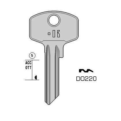 Cilindersleutel staal, DO220, DM119, DOM-21D, DM5RN, 1658, DO220, L204