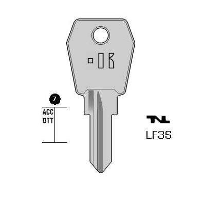 Cilindersleutel staal, LF3S, EU5R, EU-2, EL3R, 1595, EUL5L, L359