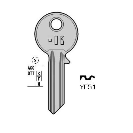 Cilindersleutel staal, YE51, YA1, YA-6D, YD5D, 200, YAL13, L555