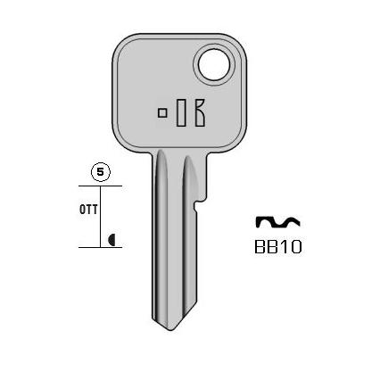 Cilindersleutel staal, BB10, BAB25, BAB-14D, BAB4D, 1614, BAB13