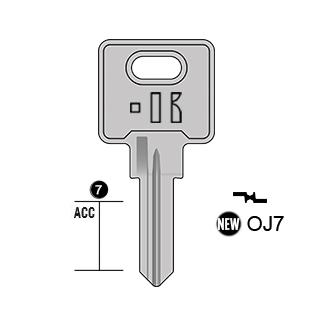 Cilindersleutel staal, OJ7, OJ7R, OJ16, OJ16R, OJR8