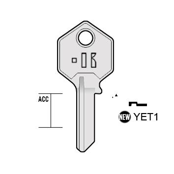 Cilindersleutel staal, YET1, YT1R, YET-6D, YE8R, 1122, YTI10L