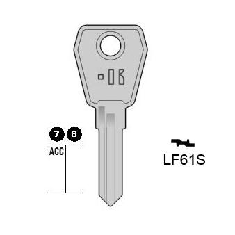 Cilindersleutel staal, LF61S, LF61R, LF-50D, LF55R, L389A
