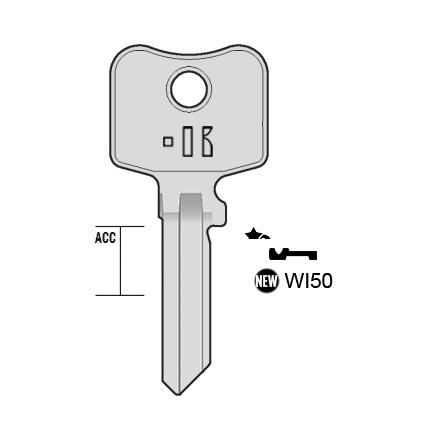Cilindersleutel staal, WI50, WK62R, WIPP2, 979/0, WIL27, L552