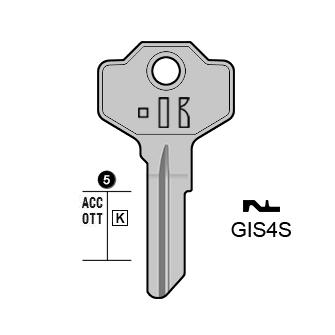 Cilindersleutel staal, GIS4S, GS4R, GIU-2D, GU4R, 1461,5, GSN12L
