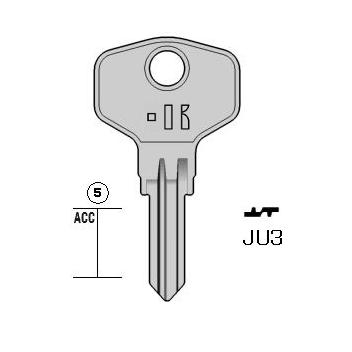 Cilindersleutel staal, JU3, JU12, JNG-3, JNG3, 1752, JUD2