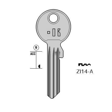 Cilindersleutel staal, ZI14-A, ZE12X, ZE-9D