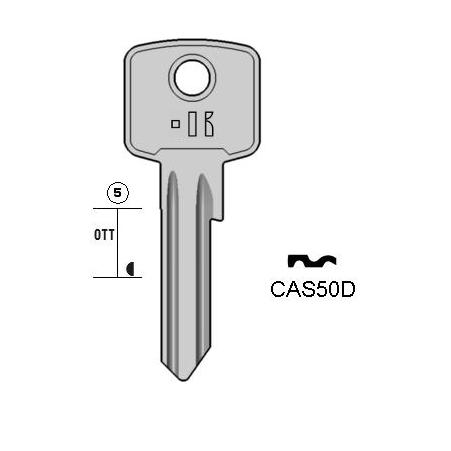 Cilindersleutel messing, CAS50D, Noxxa