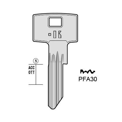Cilindersleutel staal, PFA30, PFA-22D
