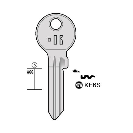 Cilindersleutel staal, KE6S, KLE6RX, KAE-9, KAL9R, KAL6LD
