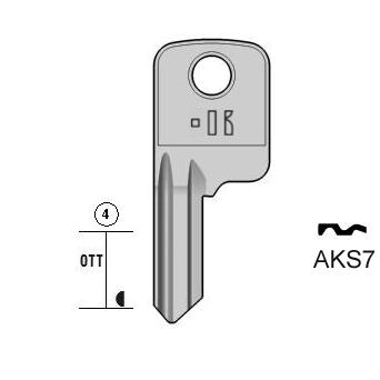 Cilindersleutel messing, AKS7, AKR7, ANK-6, AN8, ANK16, L028