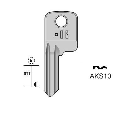 Cilindersleutel messing, AKS10, AKR10, ANK-47D, AN7, ANK15