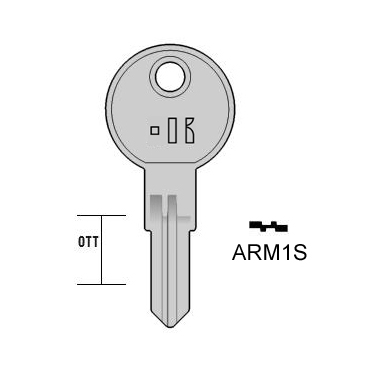 Cilindersleutel messing, ARM1S, ART1R, ARN-2D, ARM1R
