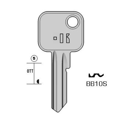 Cilindersleutel messing, BB10S, BAB13R, BAB-3, BAB4S, 161450,5, BAB13R, L050