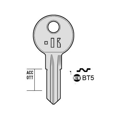 Autosleutel messing, BT5, BT5, BL-5, BA7, 1099,5L, BU14L