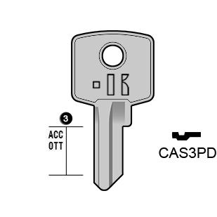 Cilindersleutel messing, CAS3PD, CIS3, CIS-4, CIS3
