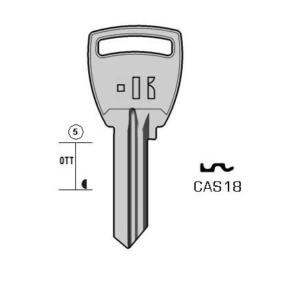 Cilindersleutel messing, CAS18, SN5R, SOFI-1D, SO4S, 1418, SBN14L