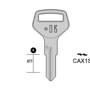 Cilindersleutel messing, CAX1S, CAX1R, CSB-1D, CSB1R, CBX1L, L125
