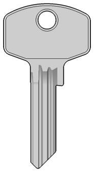 Cilindersleutel messing, DO55, DM154, DOM-80D, DM104, 1948,5/0, L189