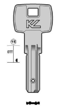 Cilindersleutel messing, DO102X