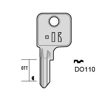 Cilindersleutel messing, DO110, DM110, D0215