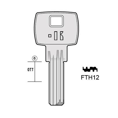 Cilindersleutel messing, FTH12, FH12, FTH-7, FT20, FTH17