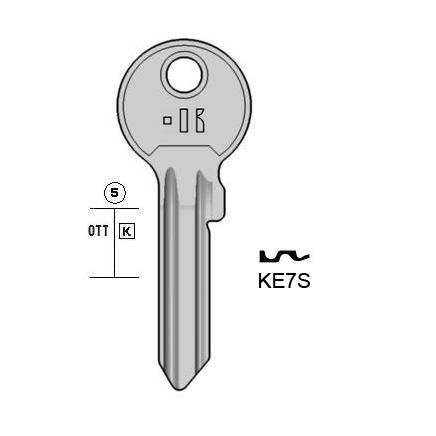 Cilindersleutel messing, KE7S, KLE7RX, KAE-8L, KAL5S, 1825,5, KAL7LD, L062