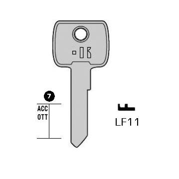 Cilindersleutel messing, LF11, LF11, LF-5, LF24R, 1239, LF21, L365